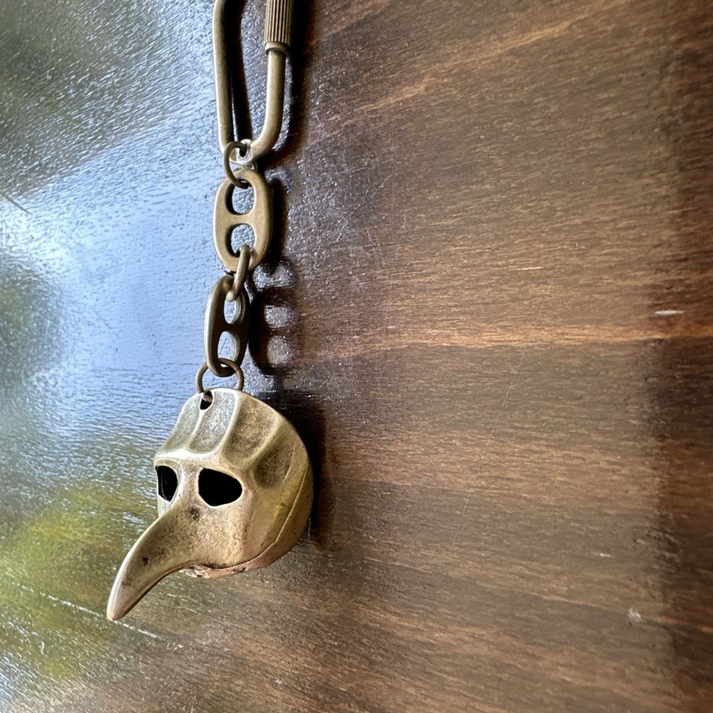 Vintage, brand new, mask, keychain, made in Italy